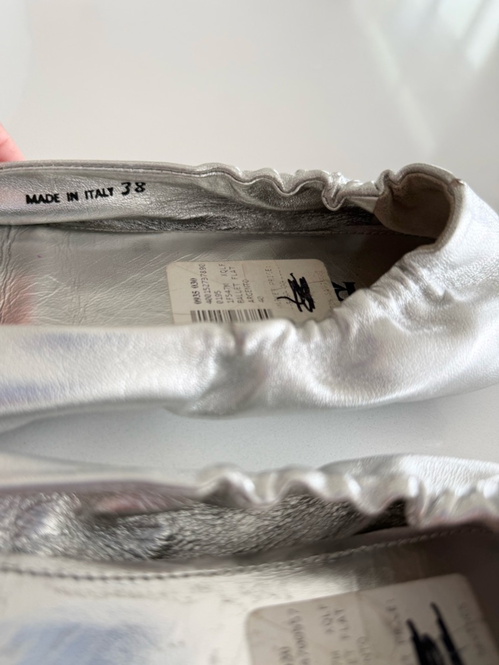 NWOT PRADA Metallic leather ballet flats - 38 - Picture 9 of 9